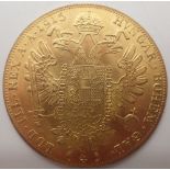 1914 Austrian 4 Ducat restrike coin 10.