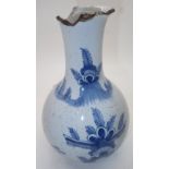 Possibly Liverpool Delft vase with Oriental decoration A/F H: 18 cm CONDITION REPORT: