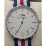 New boxed Daniel Wellington wristwatch in stainless steel case