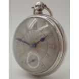 Silver open face pocket watch London hallmarks CONDITION REPORT: This item is not