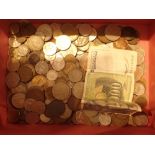 Box of mixed worldwide coinage