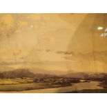 Charles W Sharpe framed watercolour of river scene