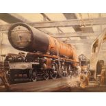 David Weston limited edition railways print Duchess of Hamilton 373/850 49 x 32 cm