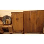 Edwardian bedroom suite wardrobes dressing table and bed ends