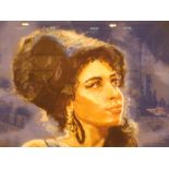 Framed and glazed pastel picture of young Amy Winehouse signed Val Richards