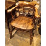 Antique oak Captains chair