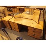 Pine dressing table and drawers