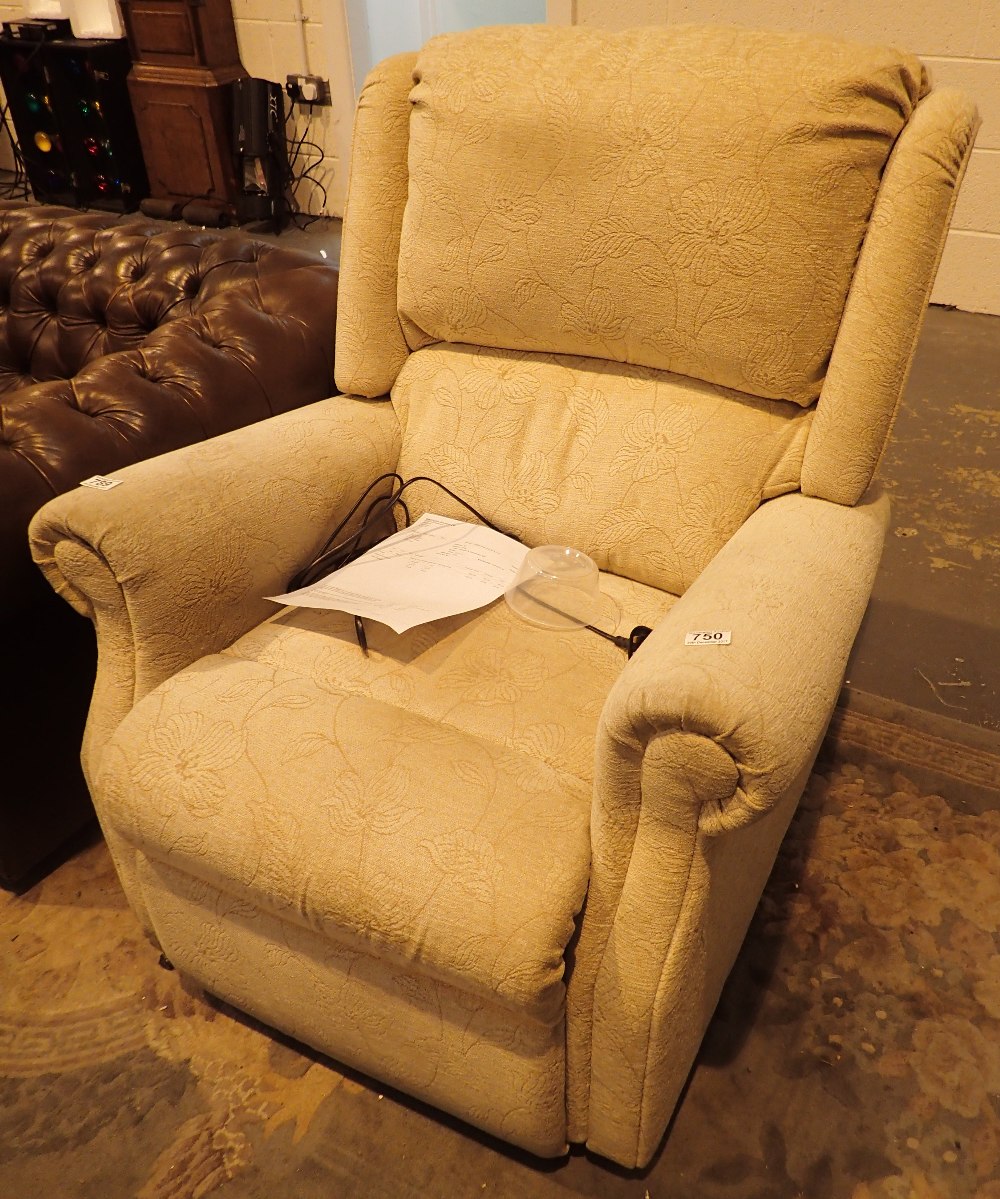 Electric riser recliner armchair in working order