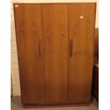 G Plan teak double and treble wardrobes