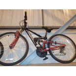 Apollo FS 24 girls mountain bike with front and rear suspension