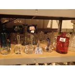 Shelf of mixed glassware