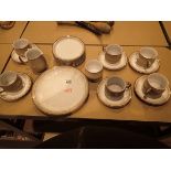 Denby tea set six cups saucers side plates and cake plate jug and sugar bowl CONDITION