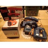 Power Devil sander and planer both boxed and an unboxed Black and Decker jigsaw and circular saw