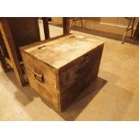 Pine carpenters box with lift up lid and carry handles 65 x 48 x 46 cm