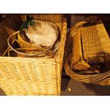 Collection of wicker baskets