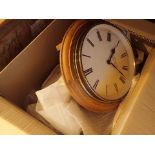 Box of mixed ceramics and kitchen clock