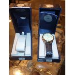 Boxed Sekonda gold coloured wristwatch and an empty watch box
