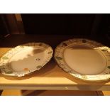 Two Royal Doulton Countess pattern meat plates