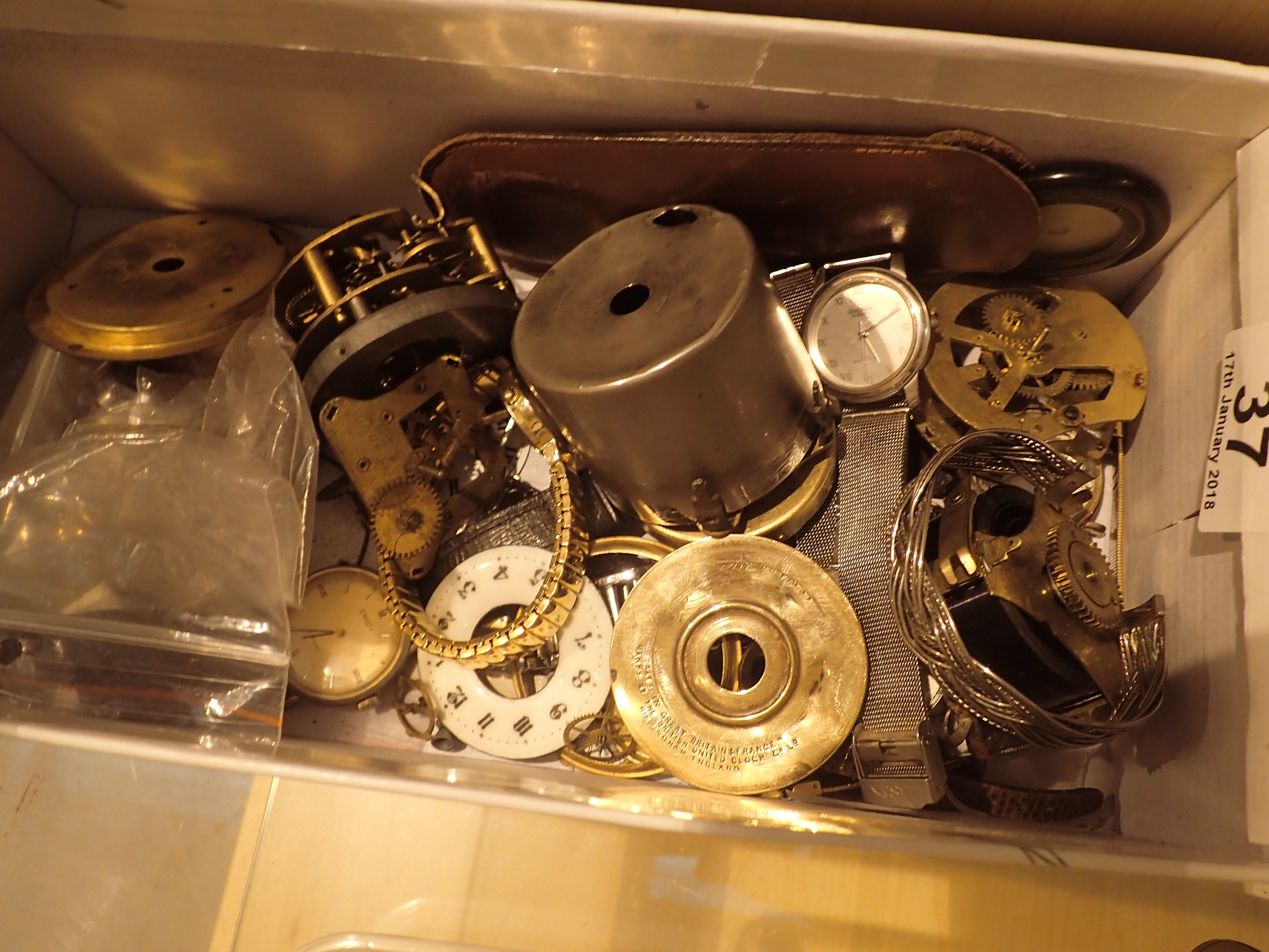 Box of watches pocket watches etc