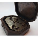 Brass boxed sundial compass