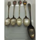 Box of mixed silver teaspoons