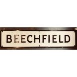 Beechfield cast metal original street sign c1980