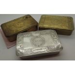 Three Princess Mary 1914 gift boxes one with original Buckingham Palace note ( all lacking contents