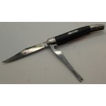 Folding fishknife by Stag of Ireland with plain and saw blades