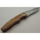 Boker Magnum folding beech handled knife