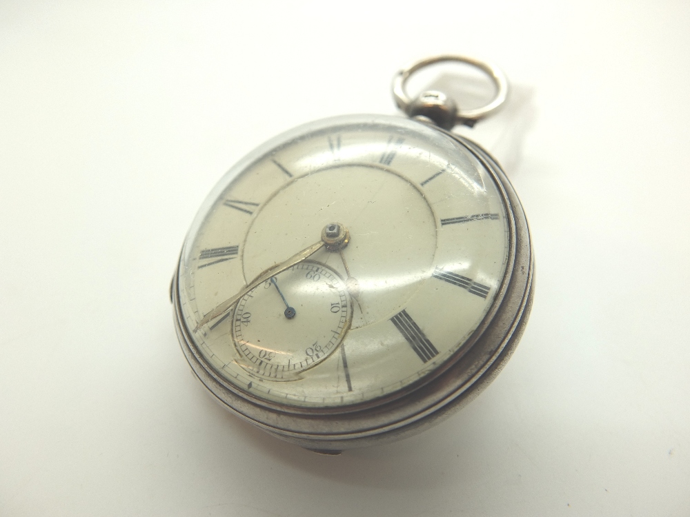 Antique 925 silver key wind pocket watch c1875