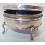 Small silver earring box Birmingham 1910 and silver perfume funnel London 1968 total W: 80g