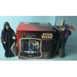 Star Wars boxed lightsabre alarm clock and two additional figurines