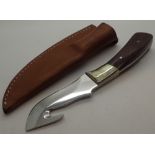 Good quality knife in heavy leather sheath