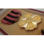 Belgian WWI First Class medal in presentation box