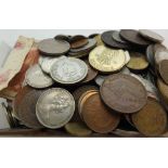 Box of mixed world coins