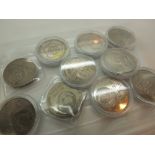 Ten Russian Commemorative 1 rouble coins