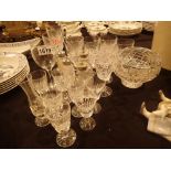 Collection of mixed crystal drinking glasses