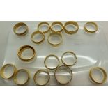 Box of yellow metal rings