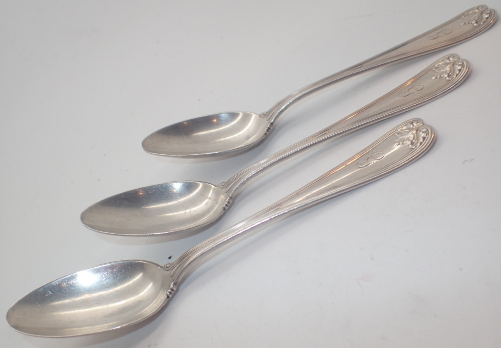 Three Tiffany 925 silver teaspoons patent 1895T 90g