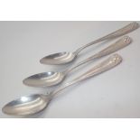 Three Tiffany 925 silver teaspoons patent 1895T 90g