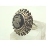 925 silver Wedgwood ring