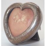 Small hallmarked silver heart shaped photograph frame