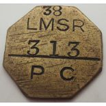 Brass LMS Railway tally