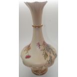 Royal Worcester large blush ivory vase H: 26 cm CONDITION REPORT: Evidence of repair