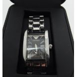 Boxed ladies stainless steel Emporio Armarni wristwatch