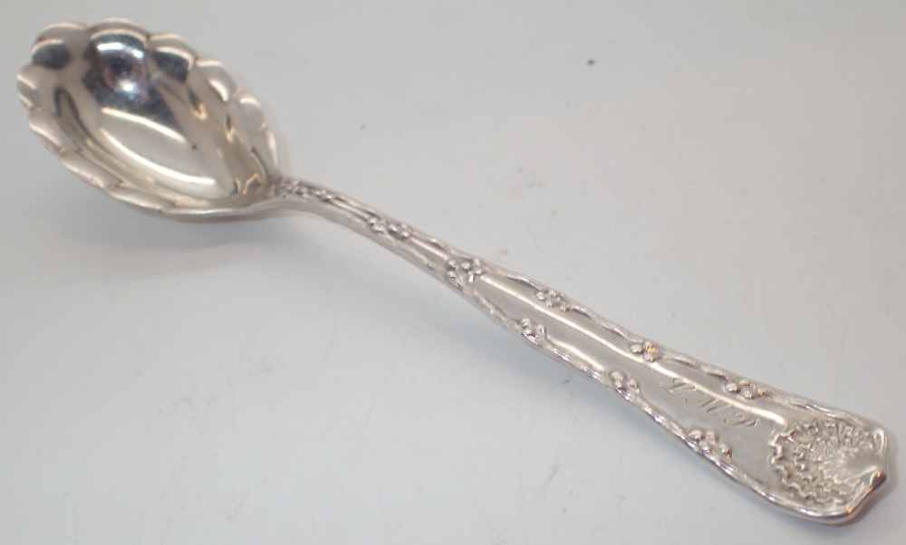 Fancy Tiffany sterling silver preserve spoon 32g