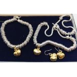 925 silver set necklace earrings and bracelet