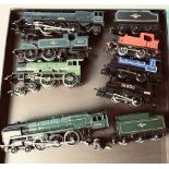 Seven Hornby OO gauge assorted steam locomotives with two tenders