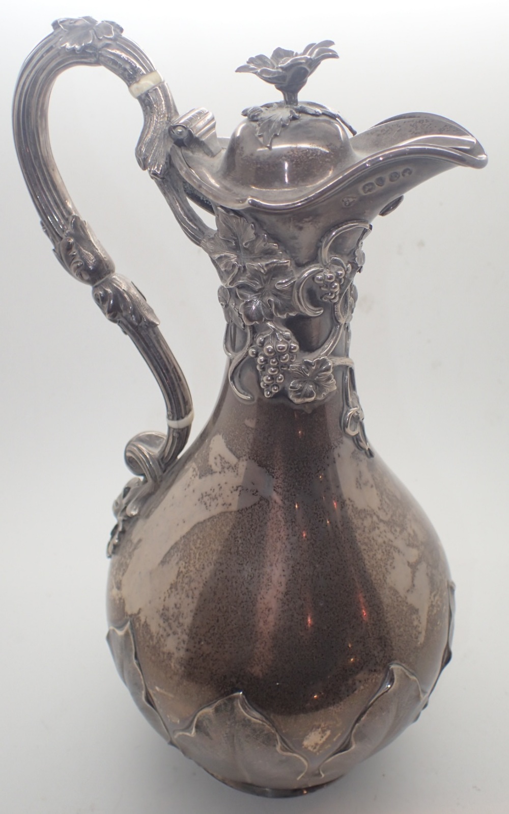 Hallmarked silver claret jug assay London 1839 Edward Barnard 854g CONDITION REPORT: