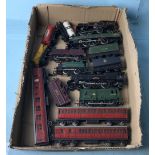 Fifteen assorted Hornby Dublo and Triang OO gauge coaches wagons locomotives and tenders